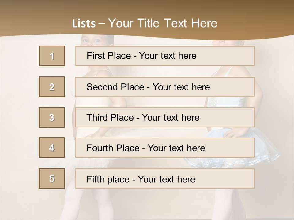 Netting Caucasian Ballerina PowerPoint Template