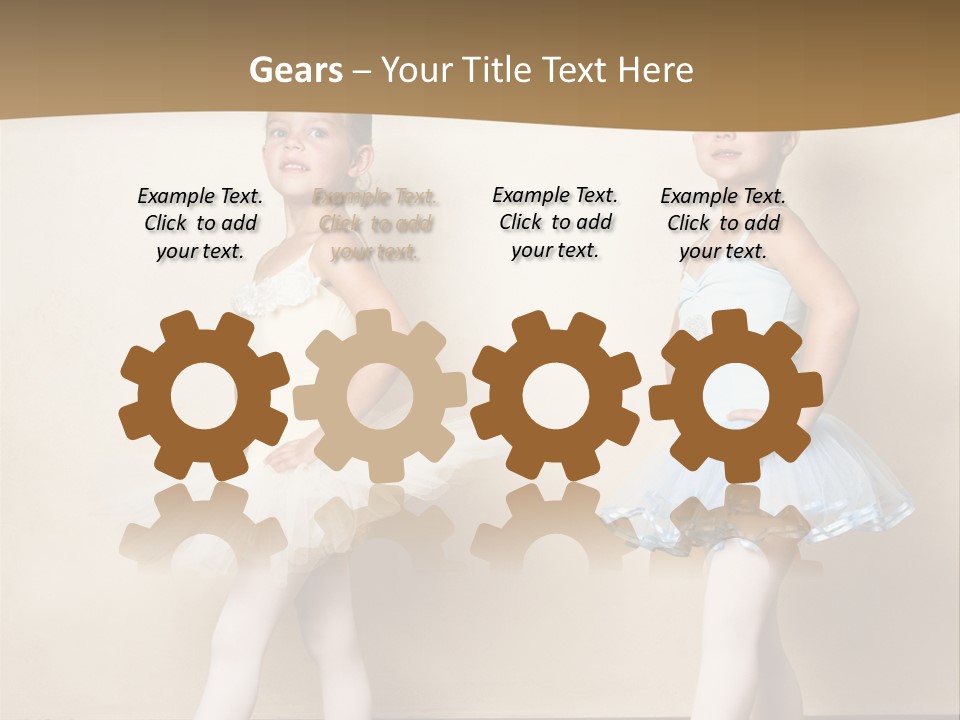 Netting Caucasian Ballerina PowerPoint Template