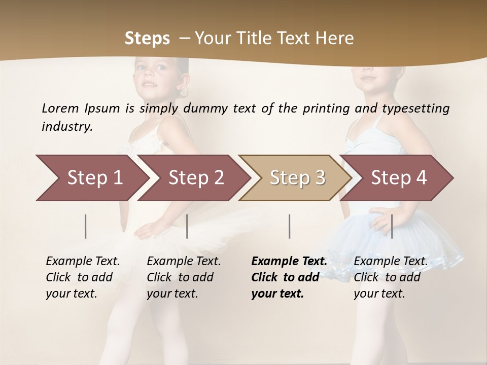 Netting Caucasian Ballerina PowerPoint Template