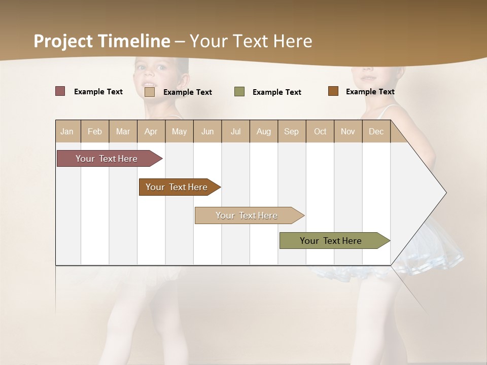 Netting Caucasian Ballerina PowerPoint Template