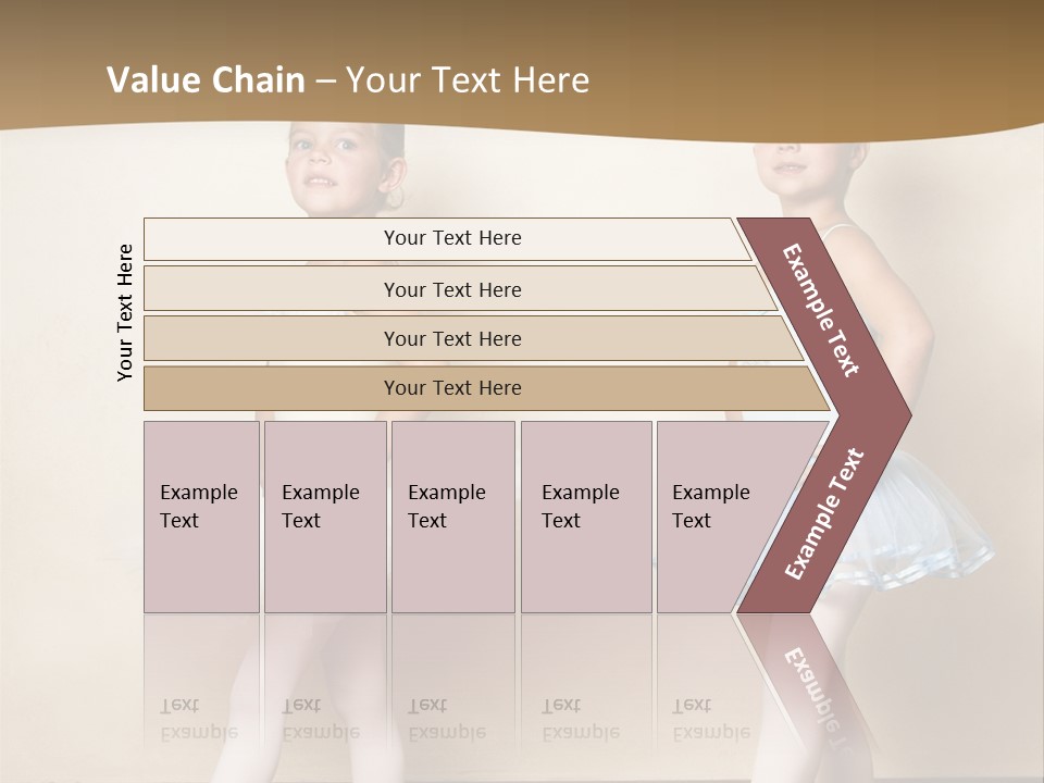 Netting Caucasian Ballerina PowerPoint Template