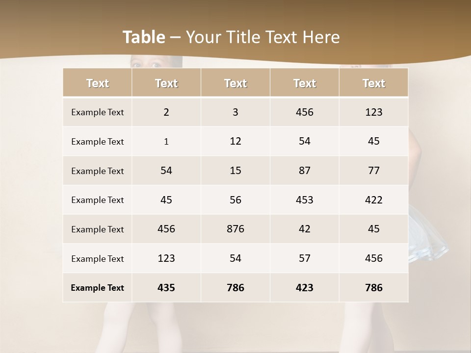 Netting Caucasian Ballerina PowerPoint Template