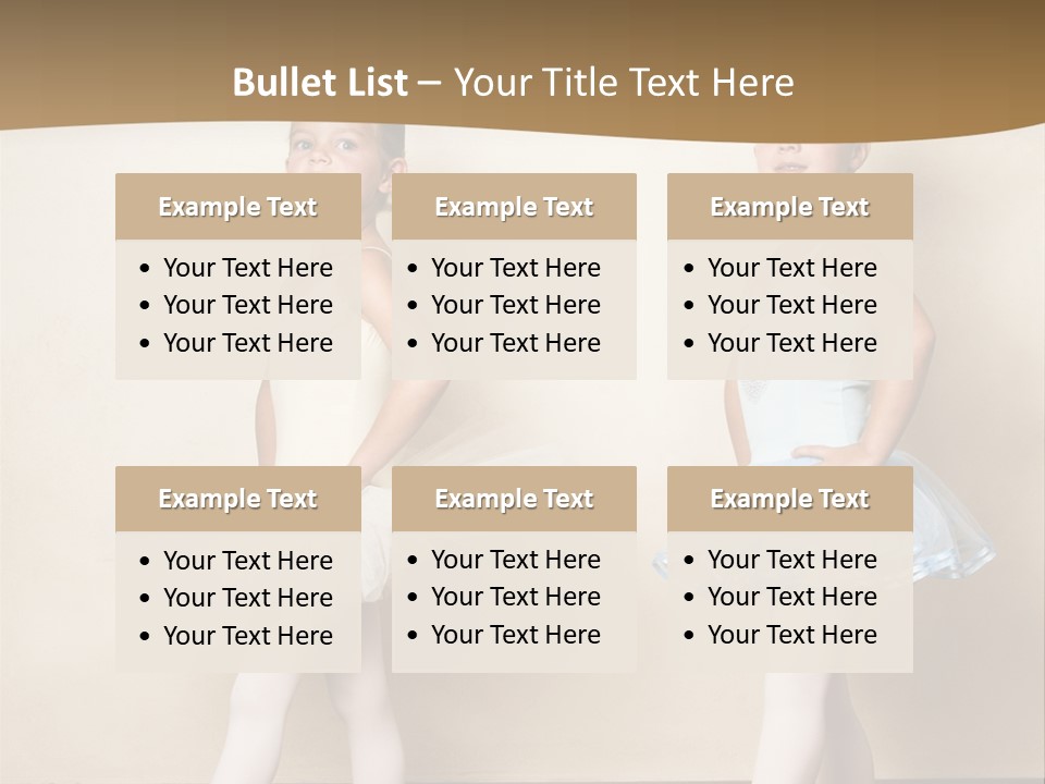 Netting Caucasian Ballerina PowerPoint Template