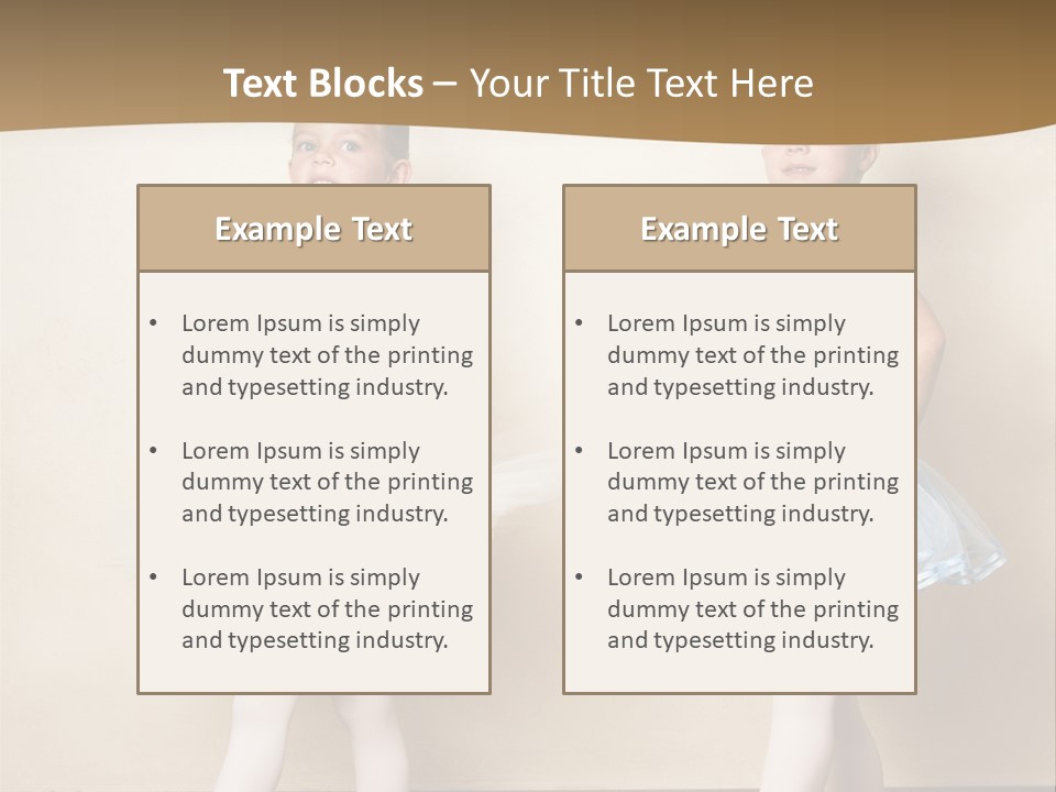 Netting Caucasian Ballerina PowerPoint Template