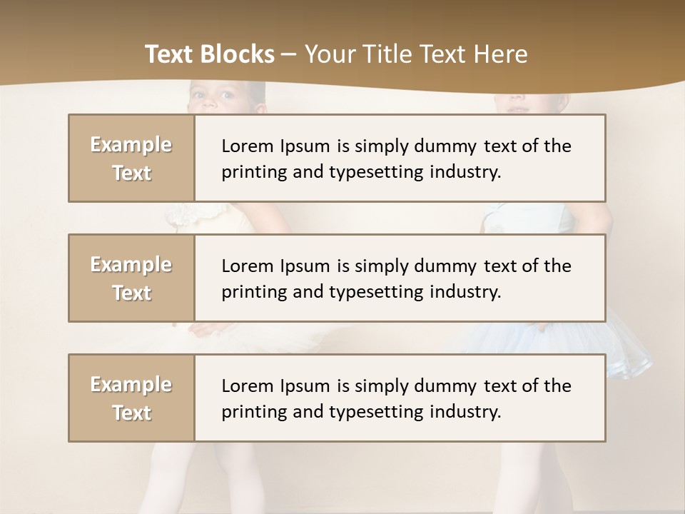 Netting Caucasian Ballerina PowerPoint Template