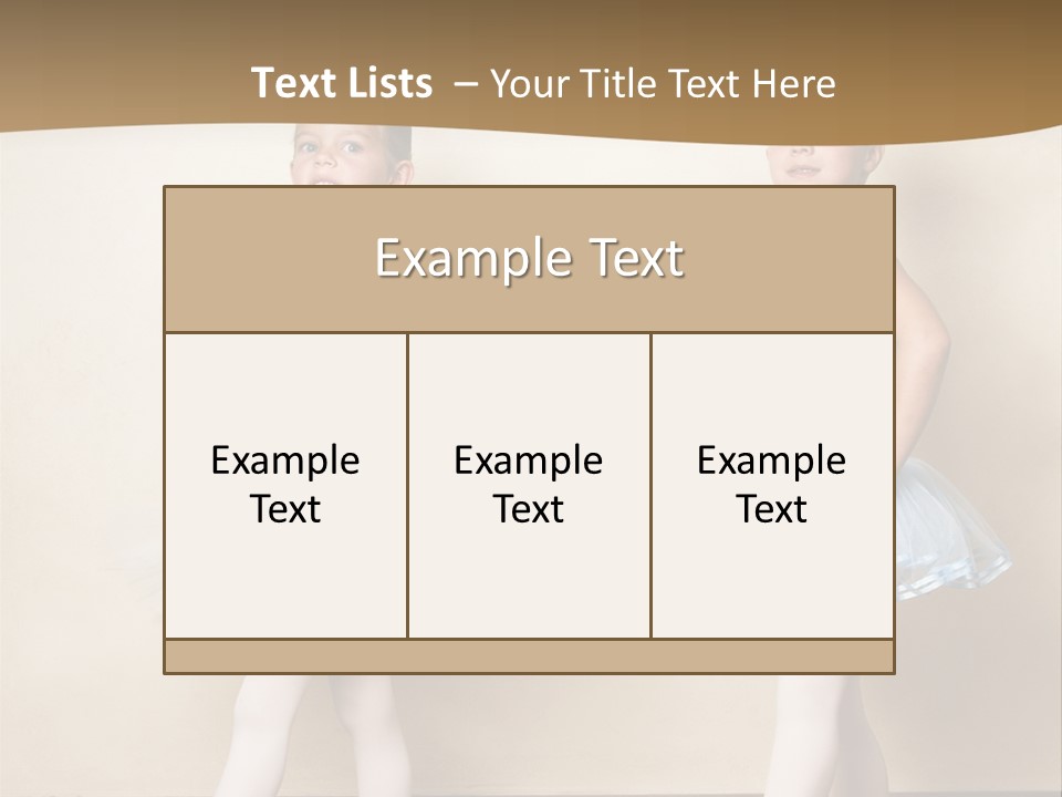 Netting Caucasian Ballerina PowerPoint Template