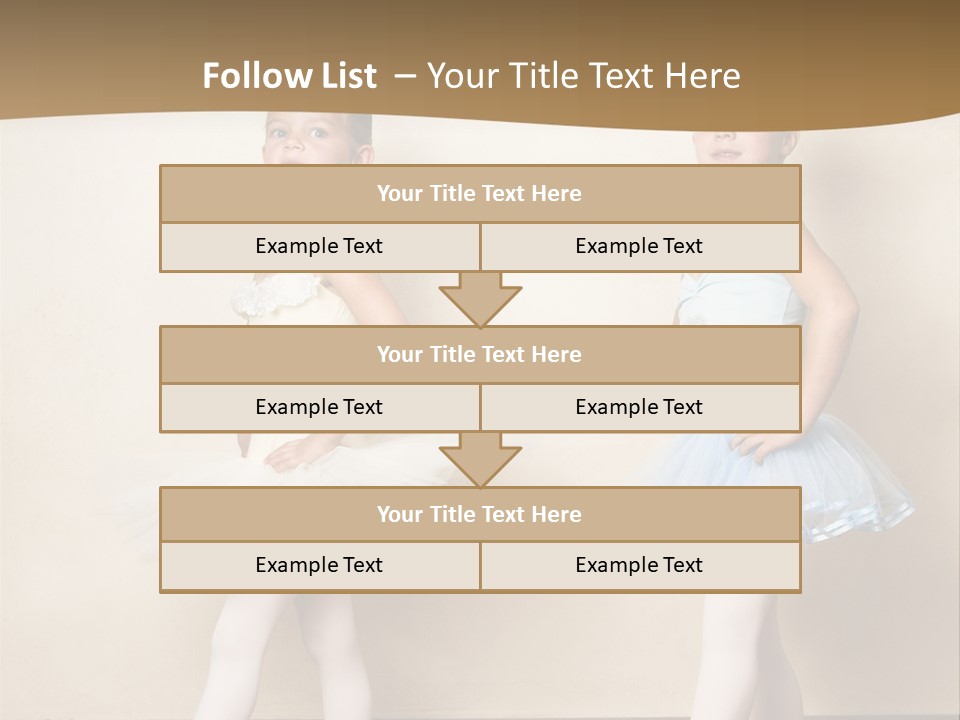 Netting Caucasian Ballerina PowerPoint Template