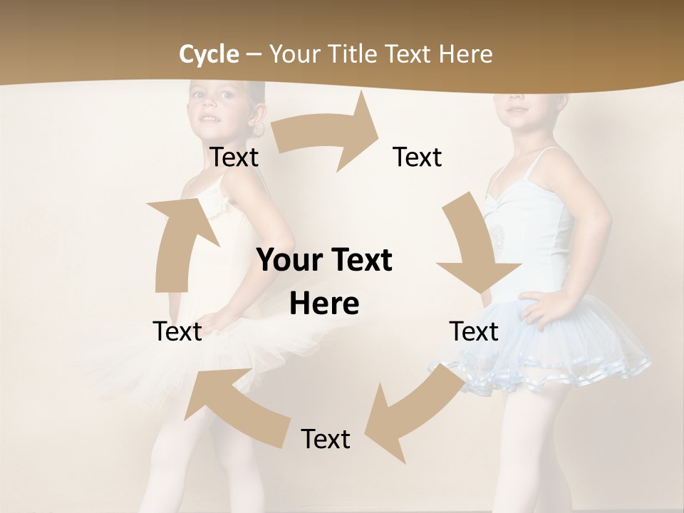 Netting Caucasian Ballerina PowerPoint Template