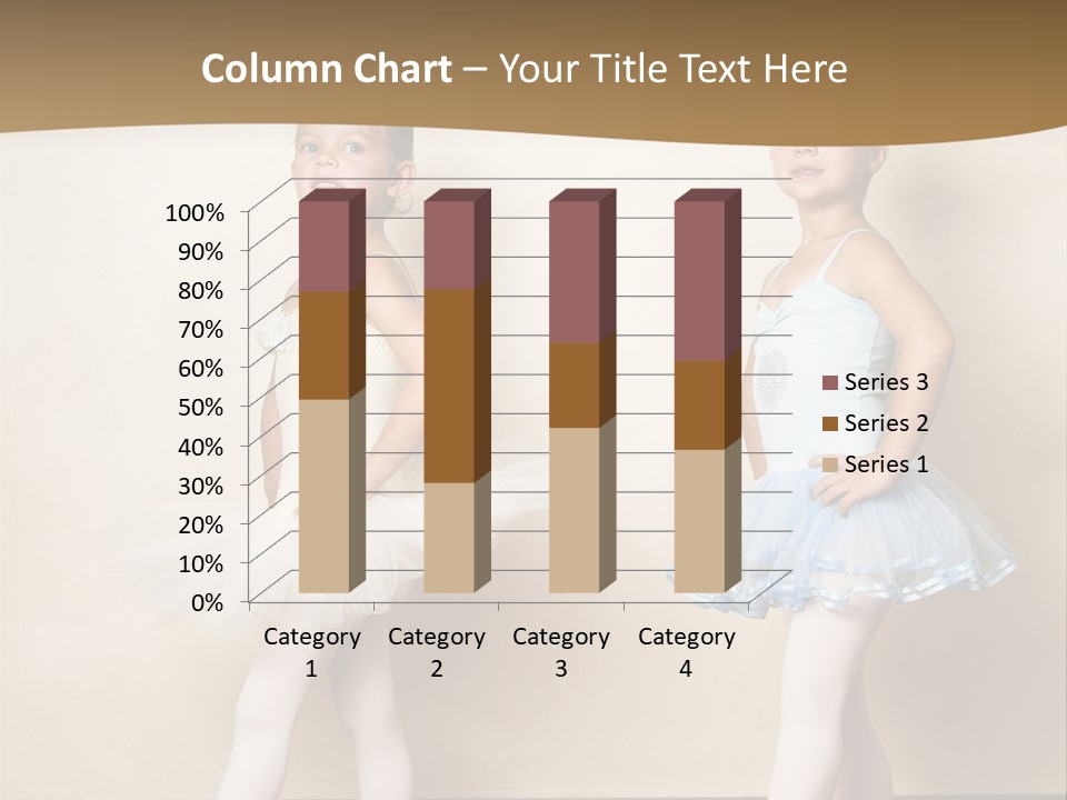 Netting Caucasian Ballerina PowerPoint Template