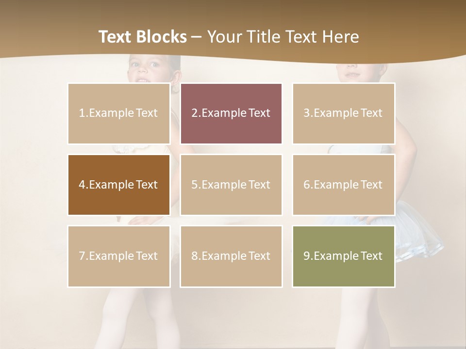 Netting Caucasian Ballerina PowerPoint Template