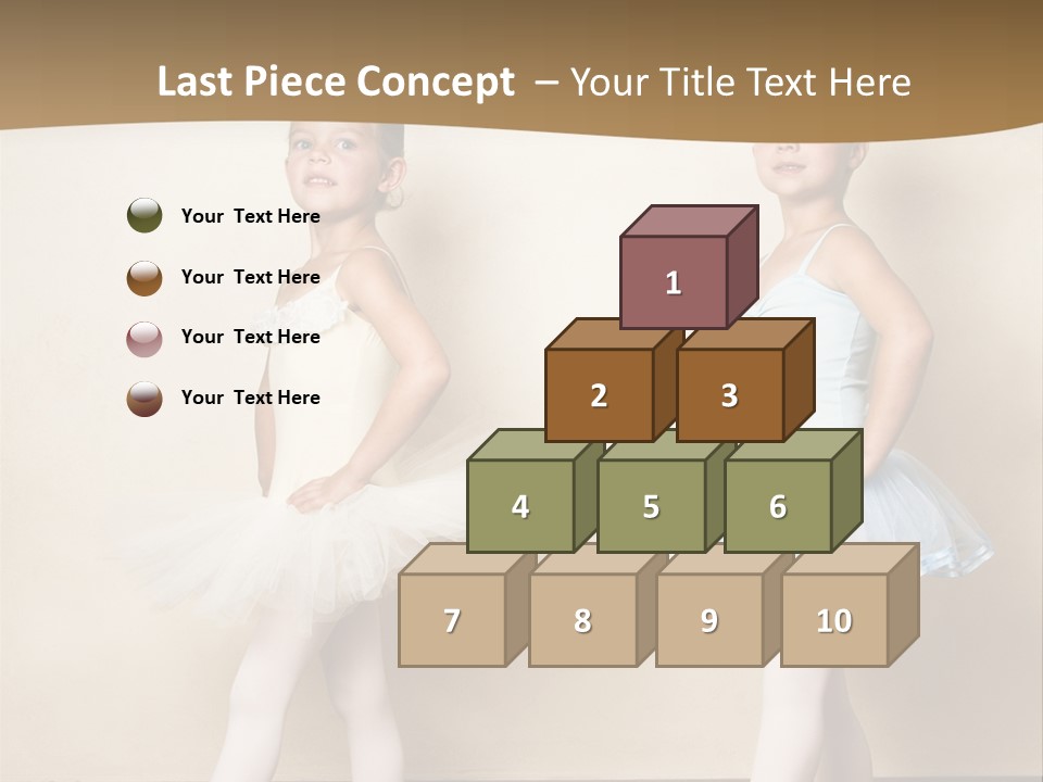 Netting Caucasian Ballerina PowerPoint Template