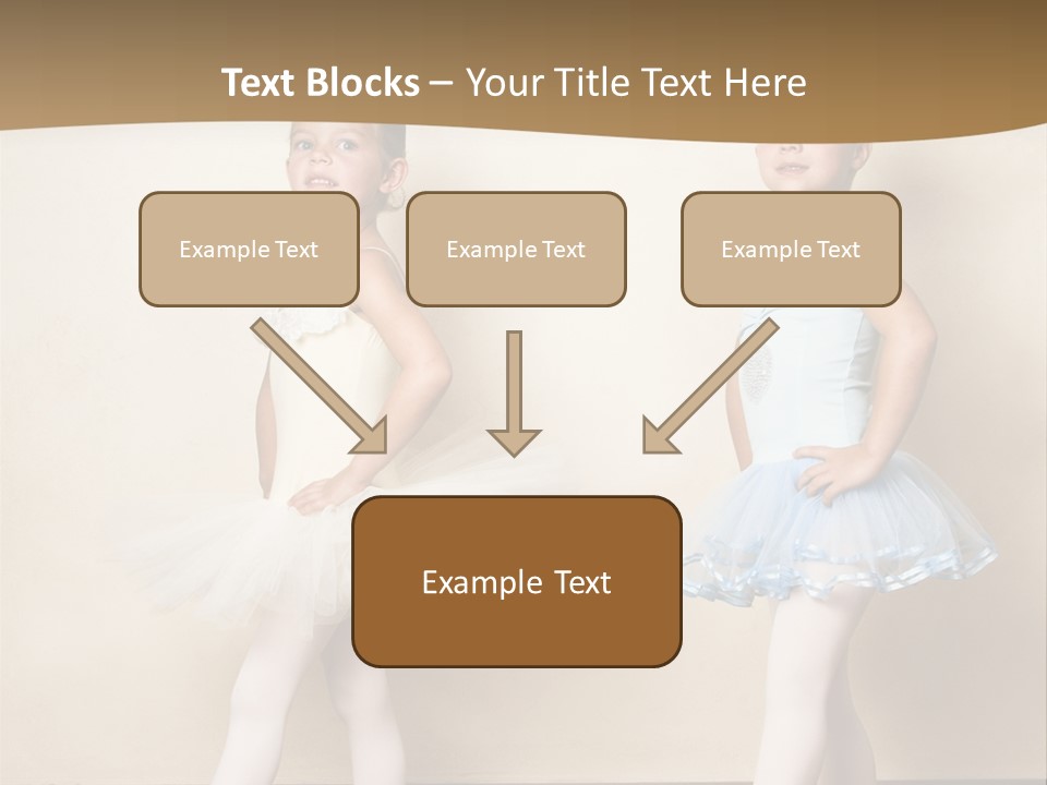 Netting Caucasian Ballerina PowerPoint Template