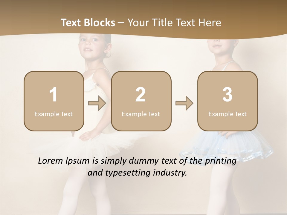 Netting Caucasian Ballerina PowerPoint Template