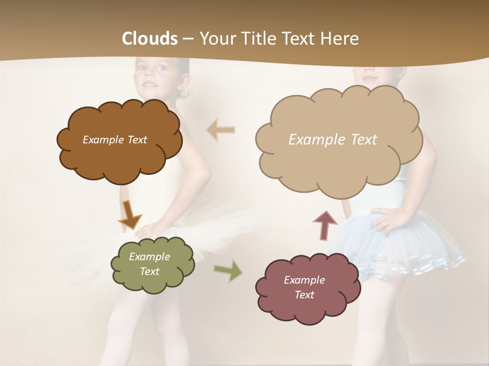 Netting Caucasian Ballerina PowerPoint Template