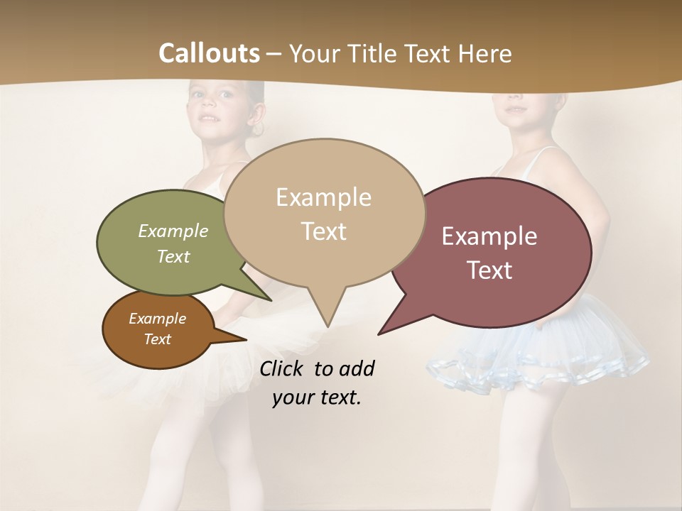 Netting Caucasian Ballerina PowerPoint Template