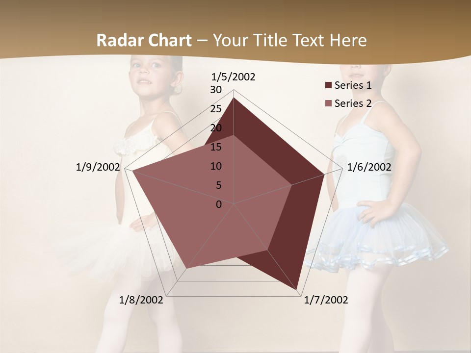 Netting Caucasian Ballerina PowerPoint Template