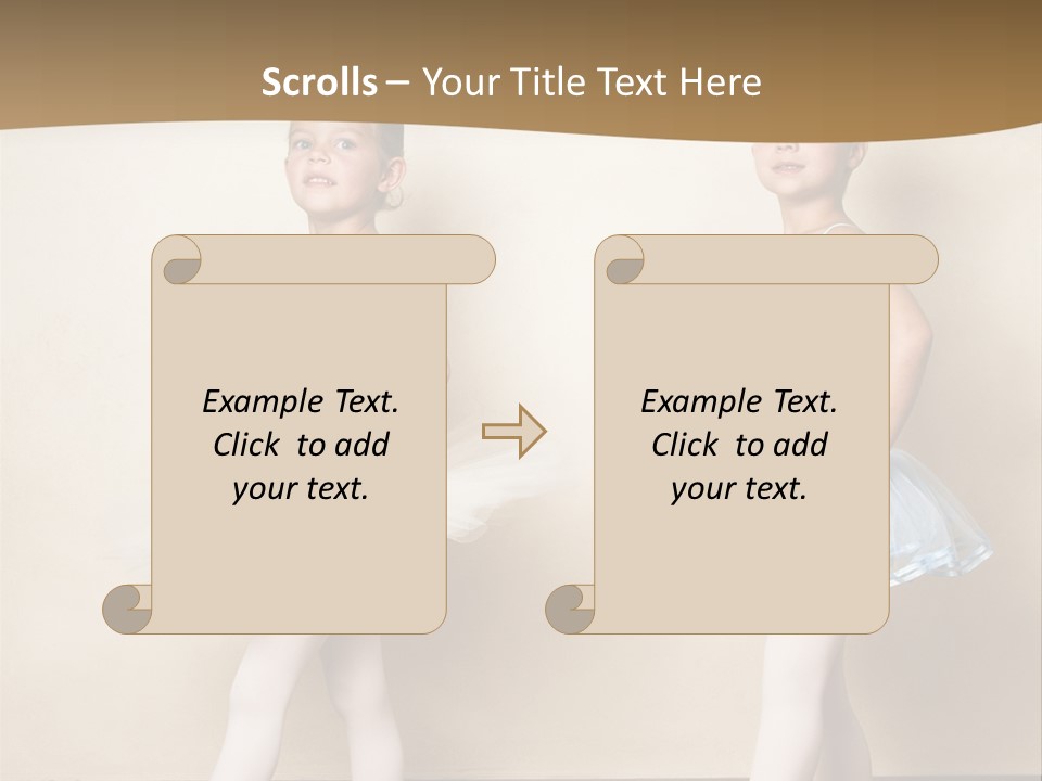 Netting Caucasian Ballerina PowerPoint Template