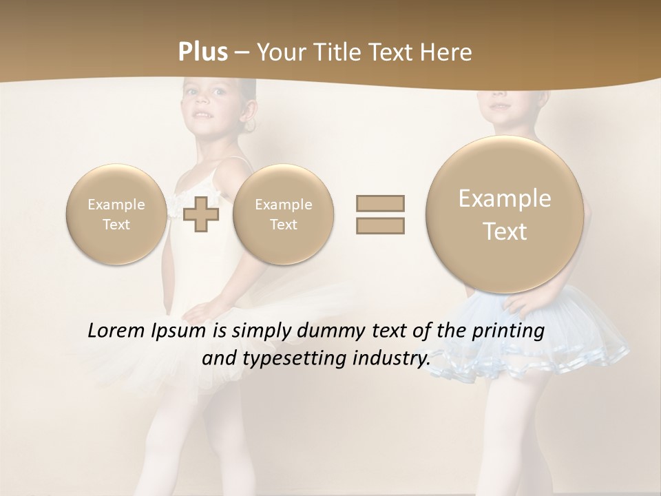 Netting Caucasian Ballerina PowerPoint Template