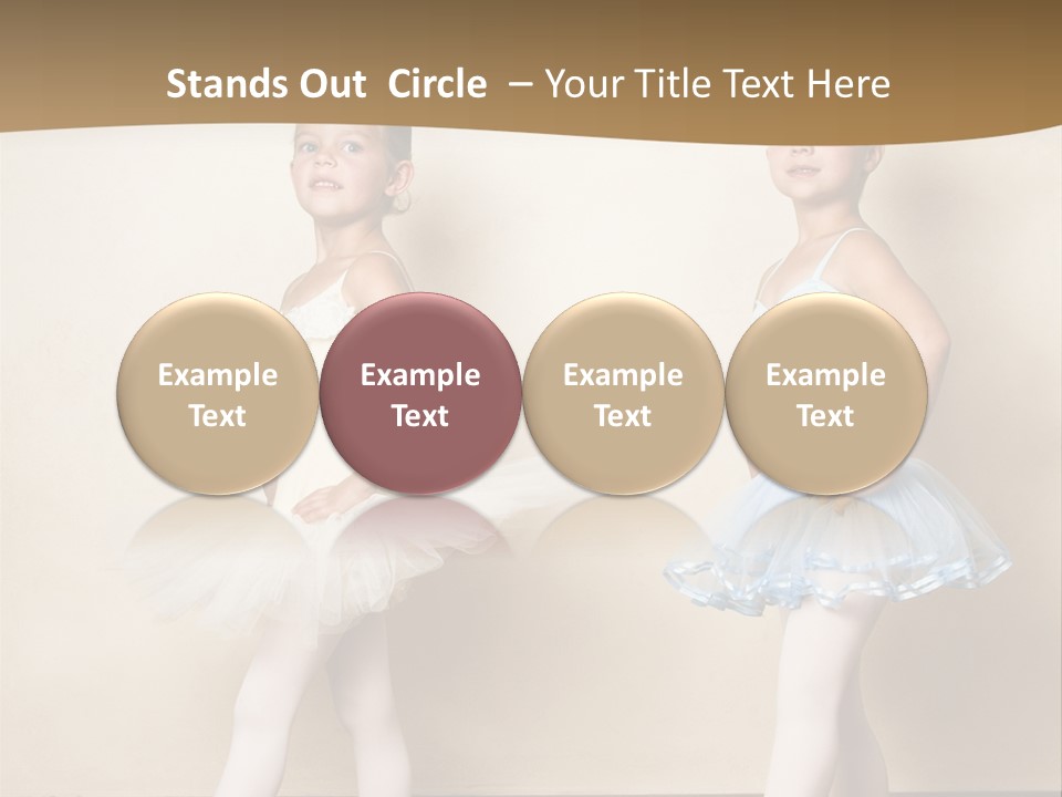 Netting Caucasian Ballerina PowerPoint Template