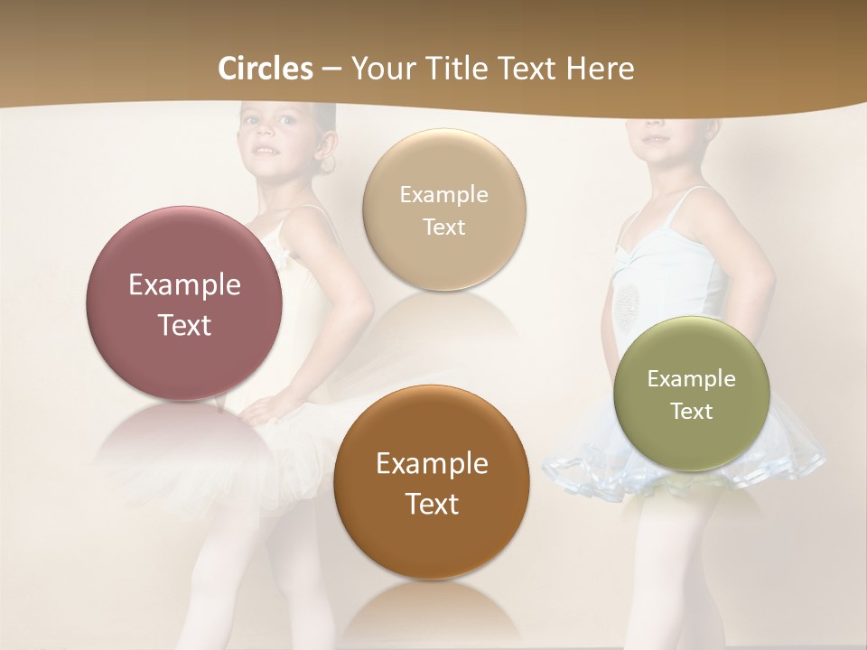 Netting Caucasian Ballerina PowerPoint Template