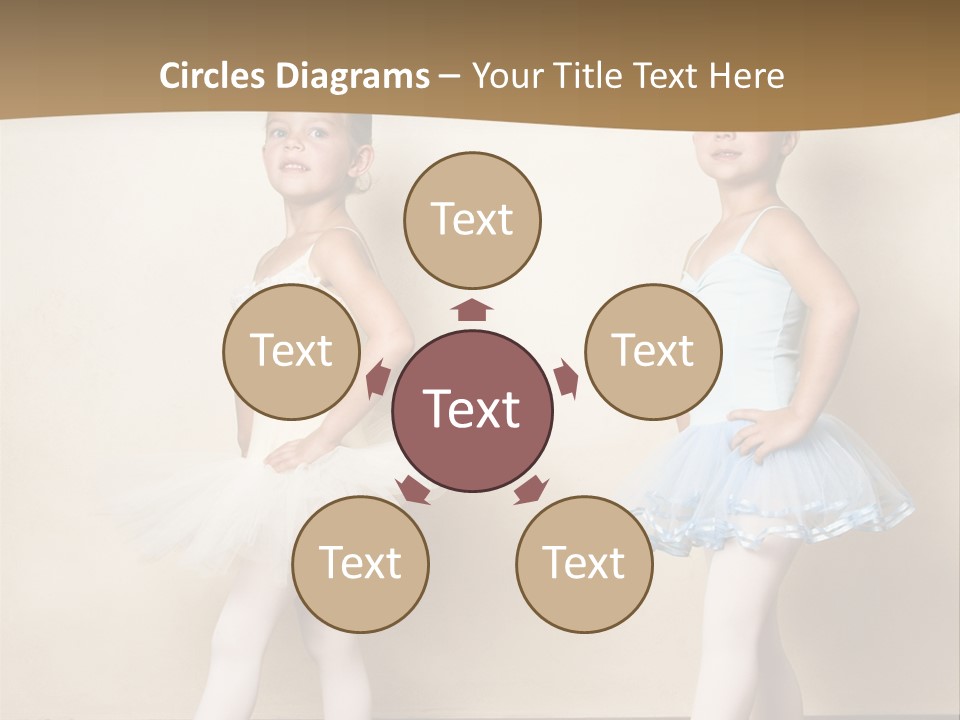 Netting Caucasian Ballerina PowerPoint Template