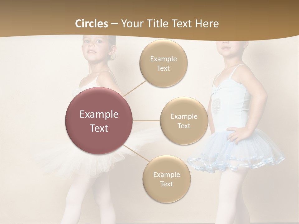 Netting Caucasian Ballerina PowerPoint Template