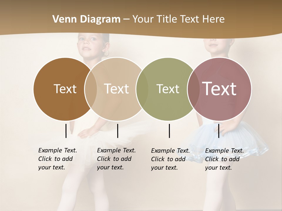 Netting Caucasian Ballerina PowerPoint Template