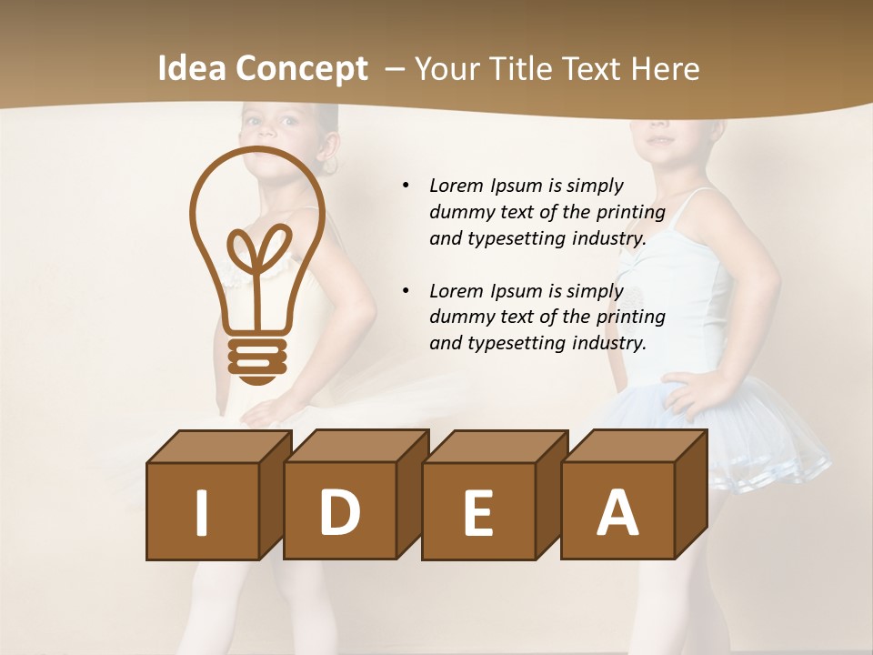 Netting Caucasian Ballerina PowerPoint Template