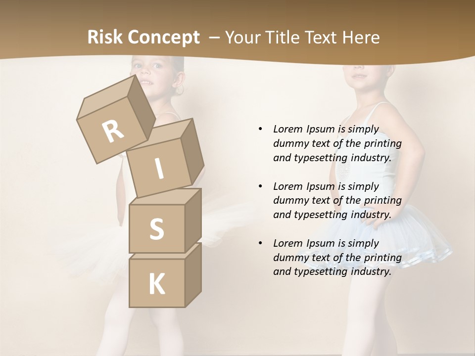 Netting Caucasian Ballerina PowerPoint Template