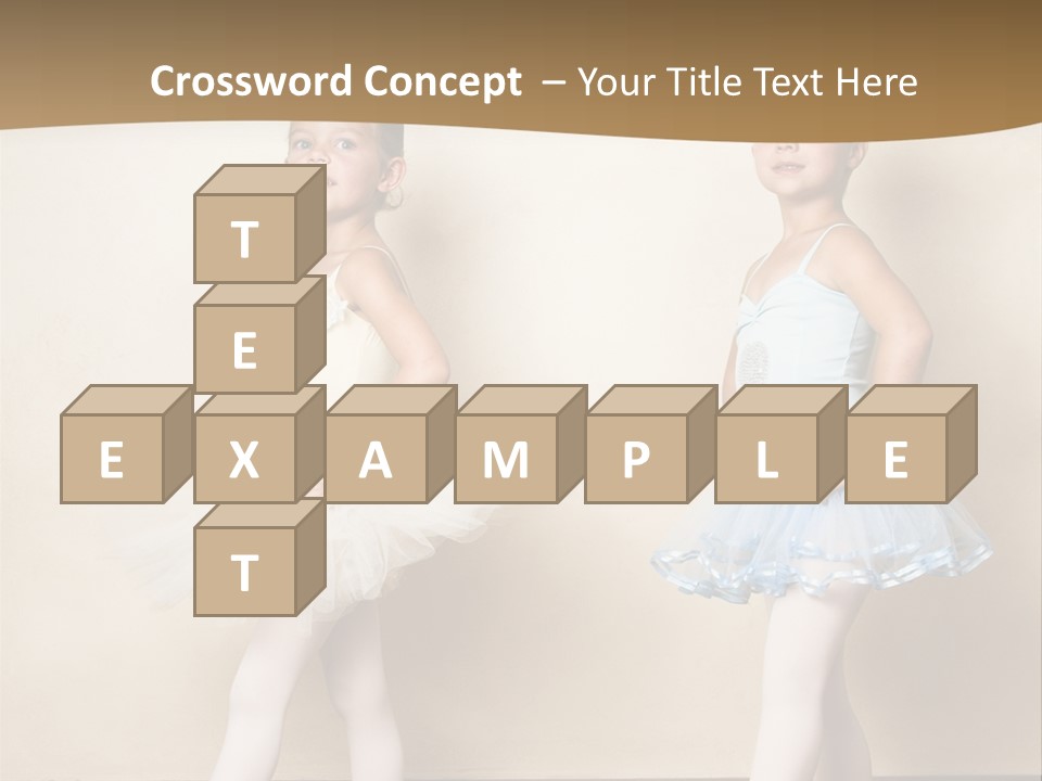 Netting Caucasian Ballerina PowerPoint Template