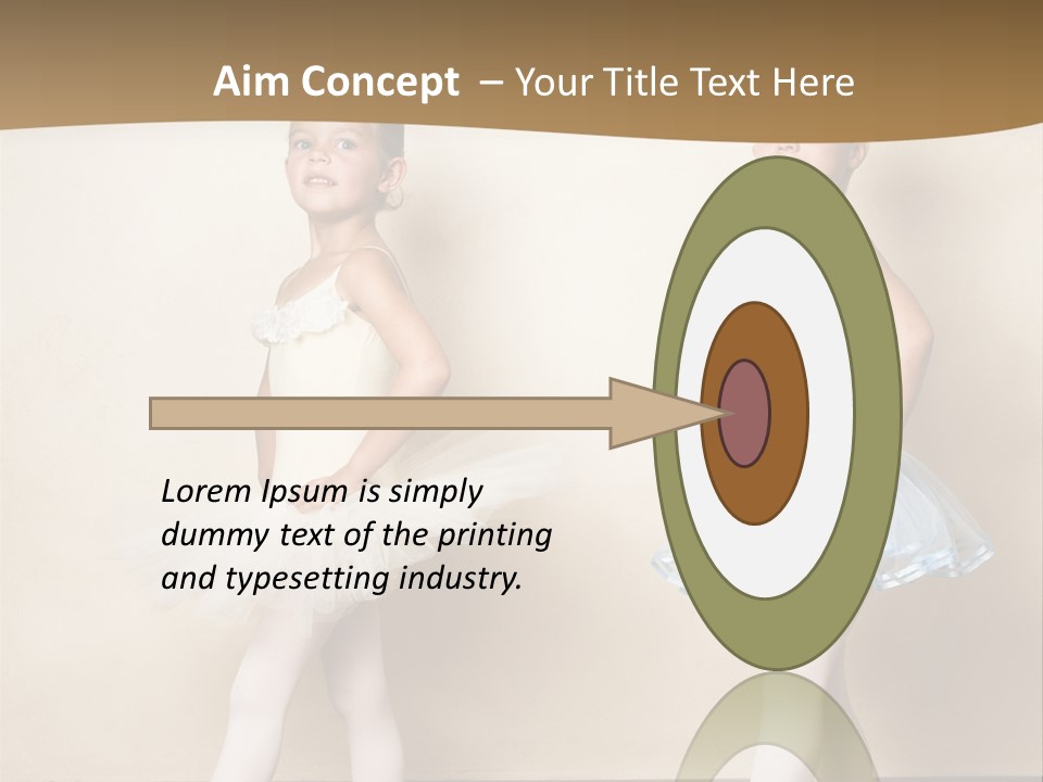 Netting Caucasian Ballerina PowerPoint Template