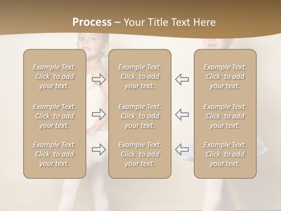 Netting Caucasian Ballerina PowerPoint Template