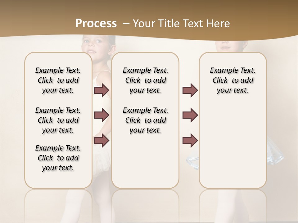 Netting Caucasian Ballerina PowerPoint Template