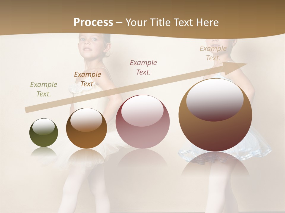 Netting Caucasian Ballerina PowerPoint Template