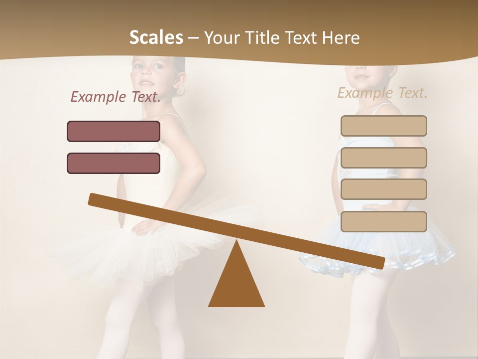 Netting Caucasian Ballerina PowerPoint Template