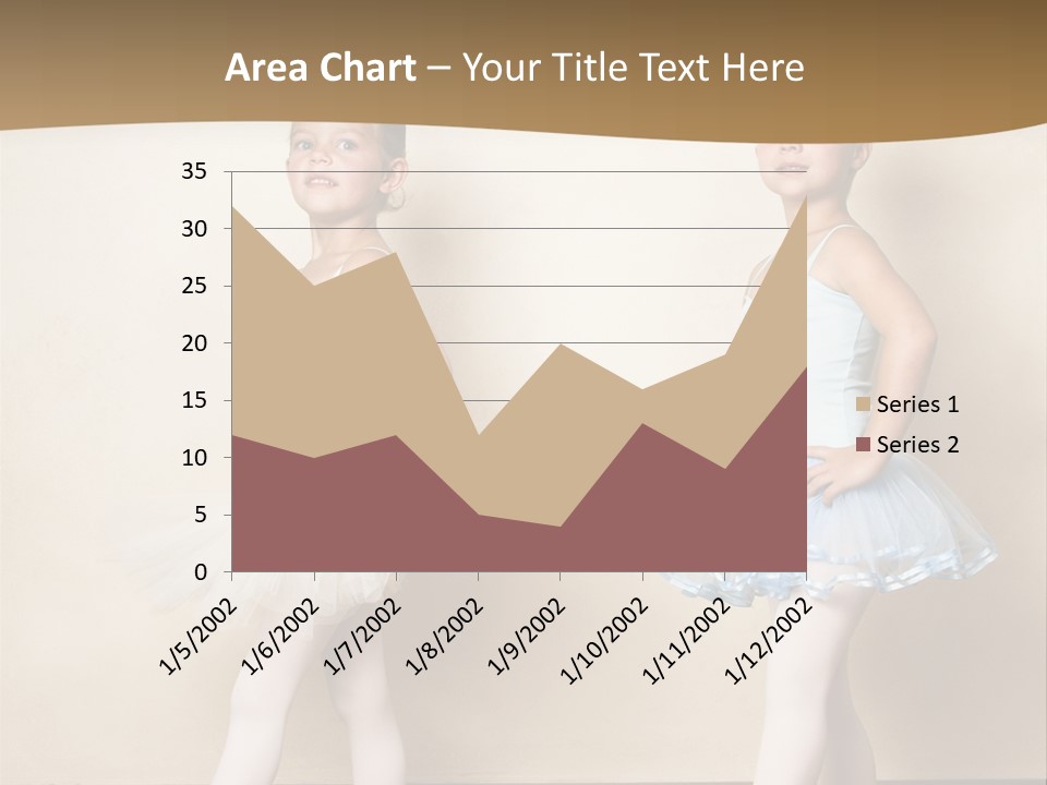 Netting Caucasian Ballerina PowerPoint Template