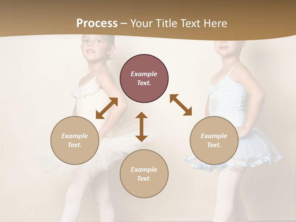 Netting Caucasian Ballerina PowerPoint Template