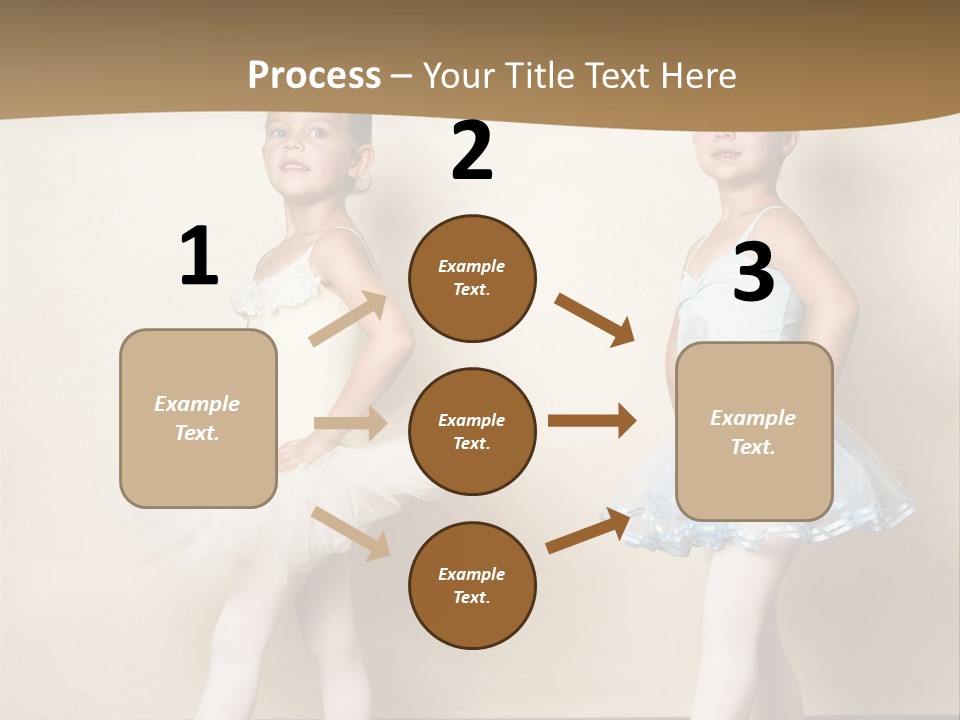 Netting Caucasian Ballerina PowerPoint Template
