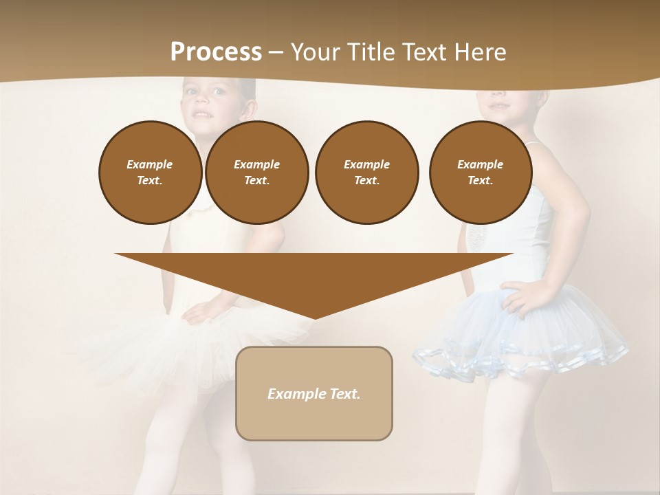 Netting Caucasian Ballerina PowerPoint Template