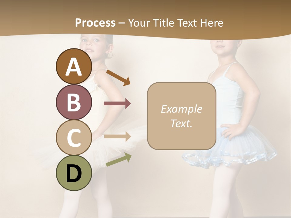 Netting Caucasian Ballerina PowerPoint Template
