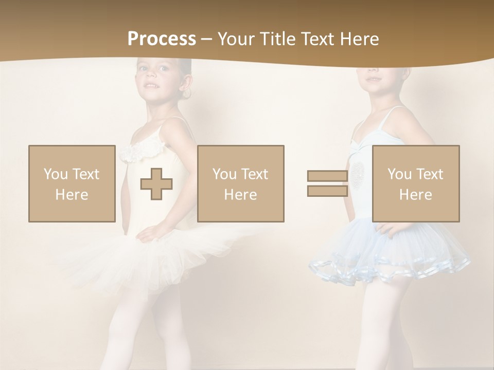 Netting Caucasian Ballerina PowerPoint Template