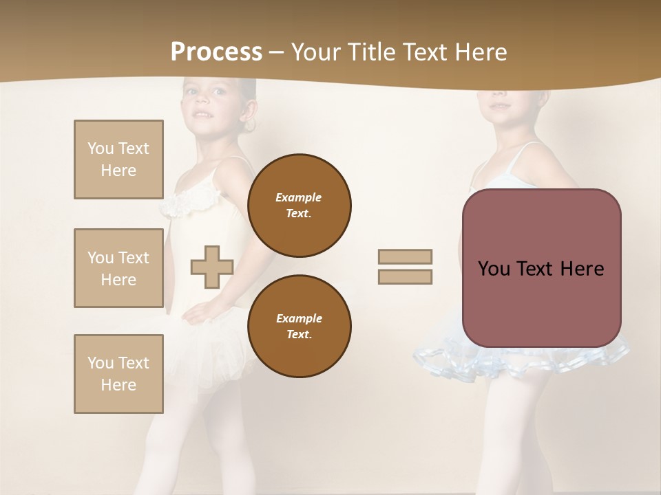 Netting Caucasian Ballerina PowerPoint Template