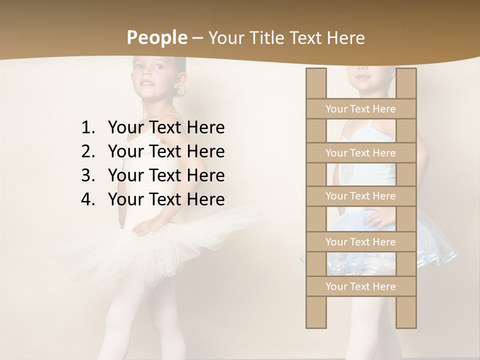 Netting Caucasian Ballerina PowerPoint Template
