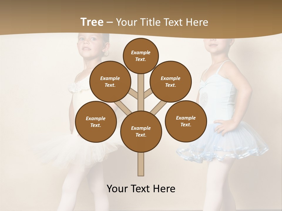 Netting Caucasian Ballerina PowerPoint Template
