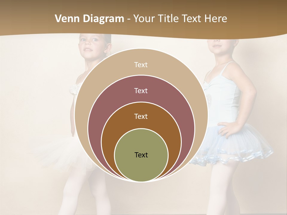 Netting Caucasian Ballerina PowerPoint Template