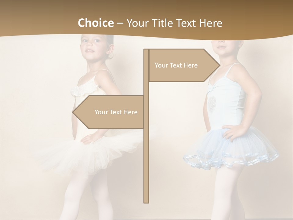 Netting Caucasian Ballerina PowerPoint Template