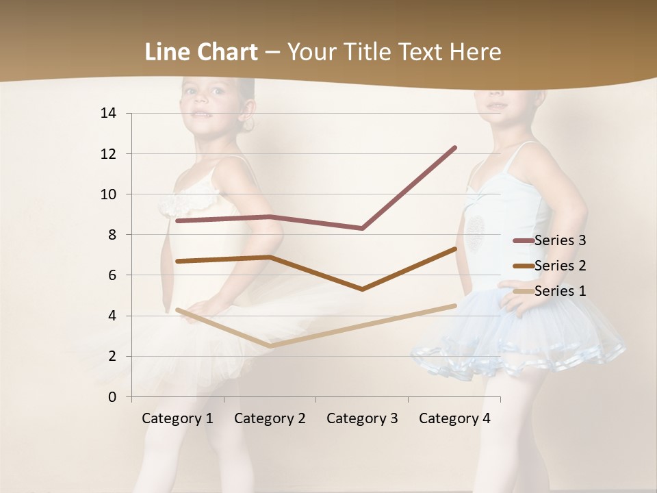 Netting Caucasian Ballerina PowerPoint Template