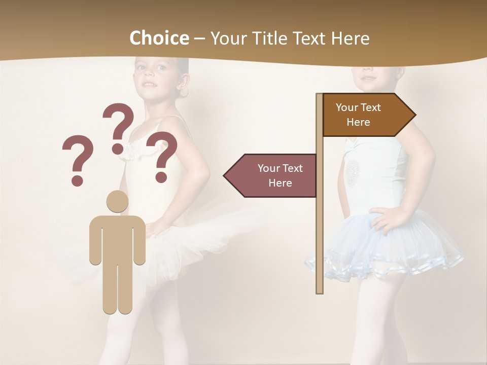 Netting Caucasian Ballerina PowerPoint Template