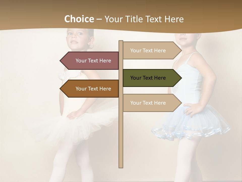Netting Caucasian Ballerina PowerPoint Template