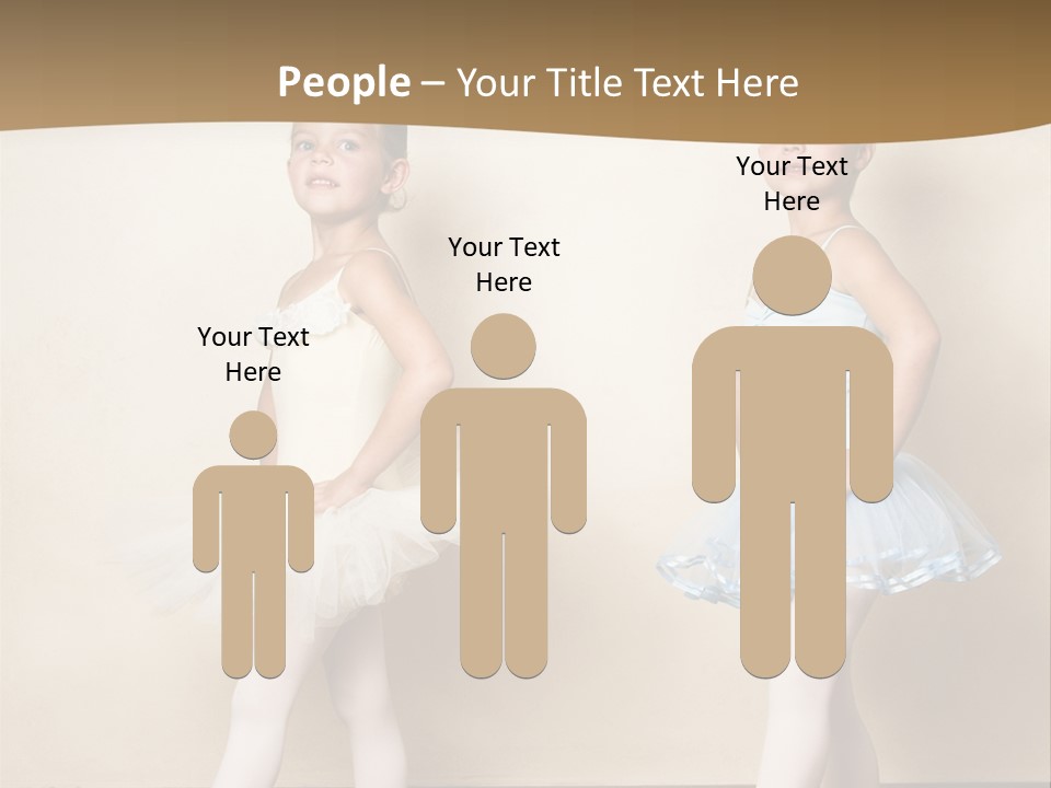 Netting Caucasian Ballerina PowerPoint Template